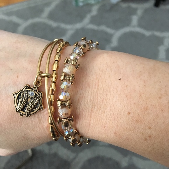 Alex and Ani Godspeed charm and beaded bracelets - Picture 4 of 4